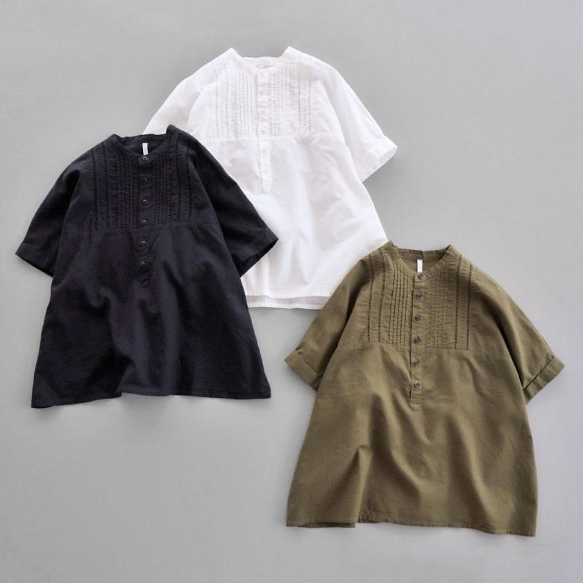 NATURAL LAUNDRY 綿麻コンパス ピンタックプルオーバー の通販