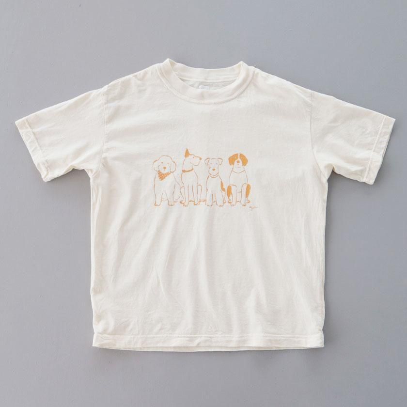 grin オーガニックエーゲ海天竺 DoggysプリントTシャツ の通販
