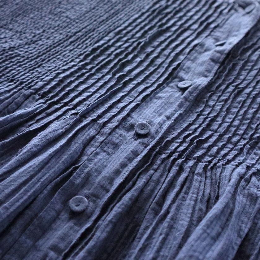 maison de soil 80'S ORGANIC STRIPE PINTUCK SHIRT の通販