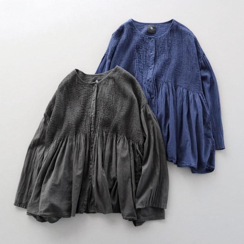 <img class='new_mark_img1' src='https://img.shop-pro.jp/img/new/icons14.gif' style='border:none;display:inline;margin:0px;padding:0px;width:auto;' />maison de soil 80'S ORGANIC STRIPE PINTUCK SHIRT