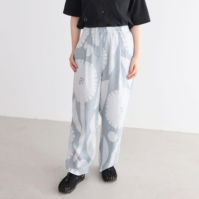 みみじ　ｂｋ grin リネンシルエットプリント パンツ の通販。 - 毎日を