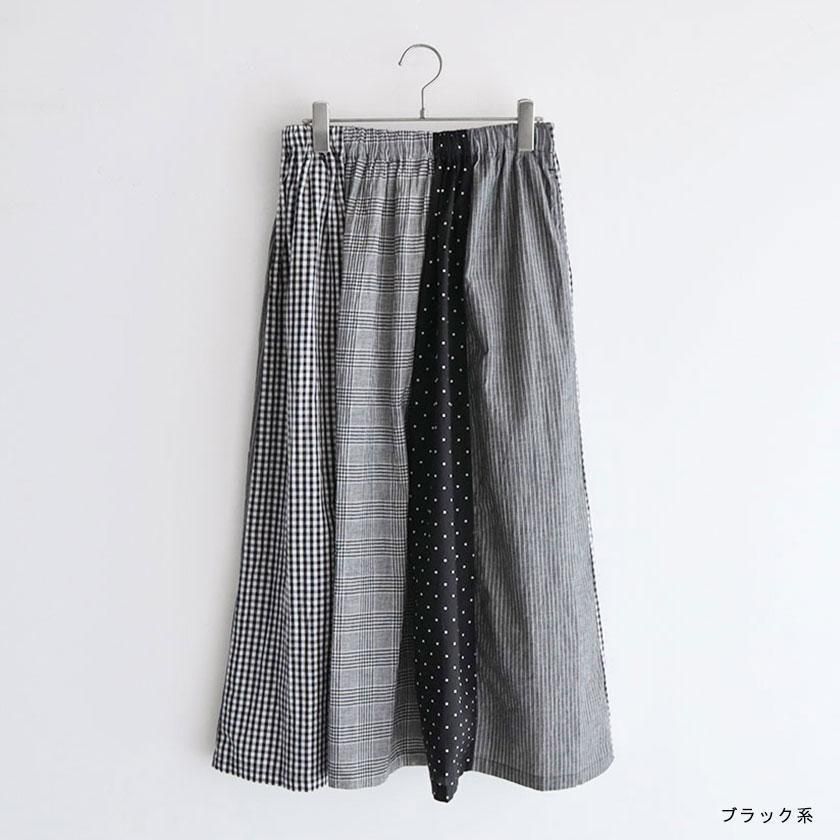 【NATURAL LAUNDRY】コーマ天竺 パネルシャーリングスカート　日本製 NATURAL LAUNDRY カード天竺パネル シャーリングスカート の通販