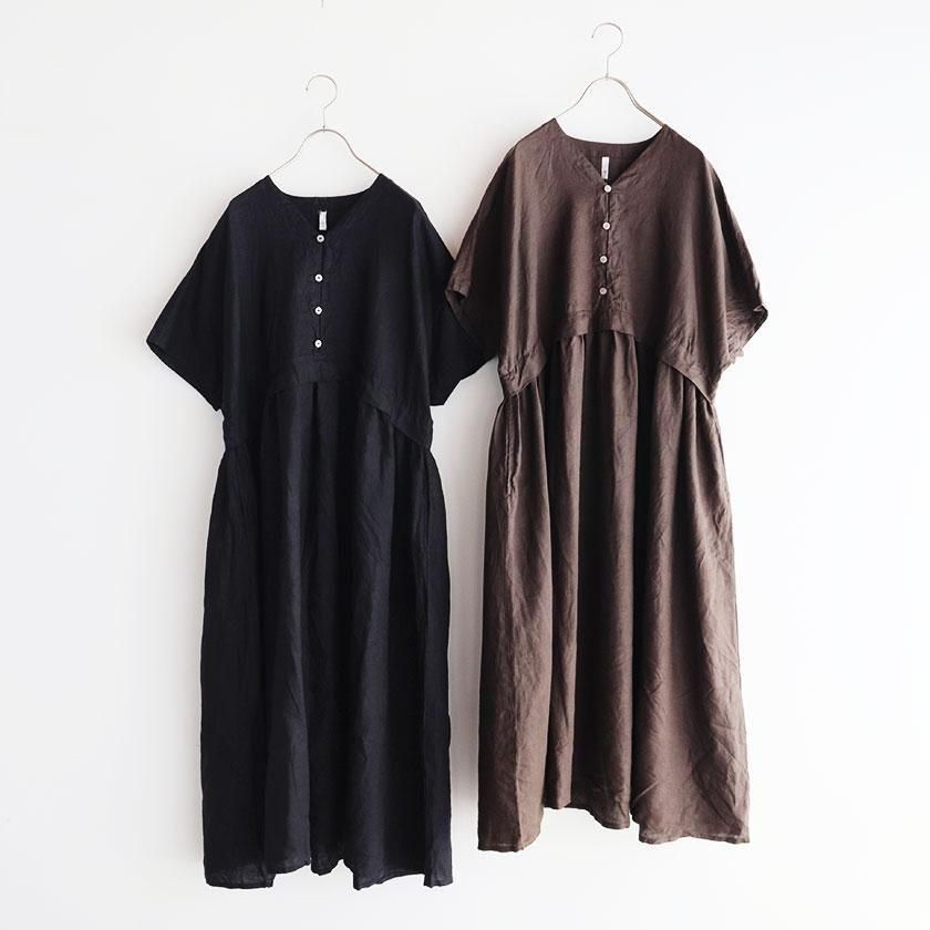 ＼半額SALE／ 60リネン grin Vネックワンピース STORE ONLINE AIDA の通販。- トップス