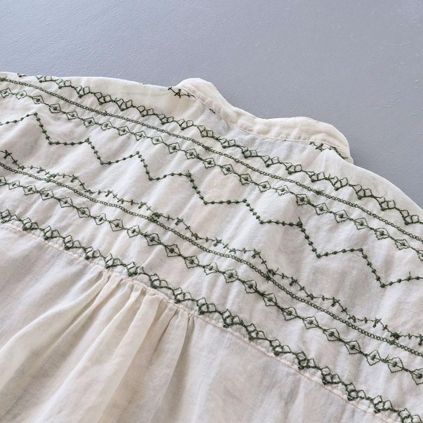 ESTROISLOSE コットンガーゼクロスステッチ刺繍 ブラウス の通販