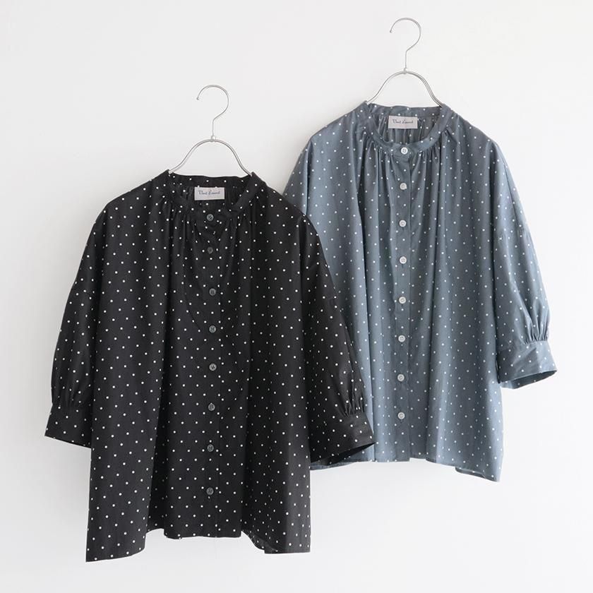 Vent d'ouest 高密度水玉プリント ギャザーブラウス の通販。- AIDA