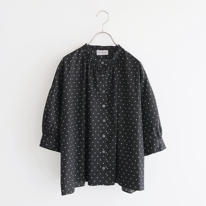 Vent d'ouest 高密度水玉プリント ギャザーブラウス の通販。- AIDA