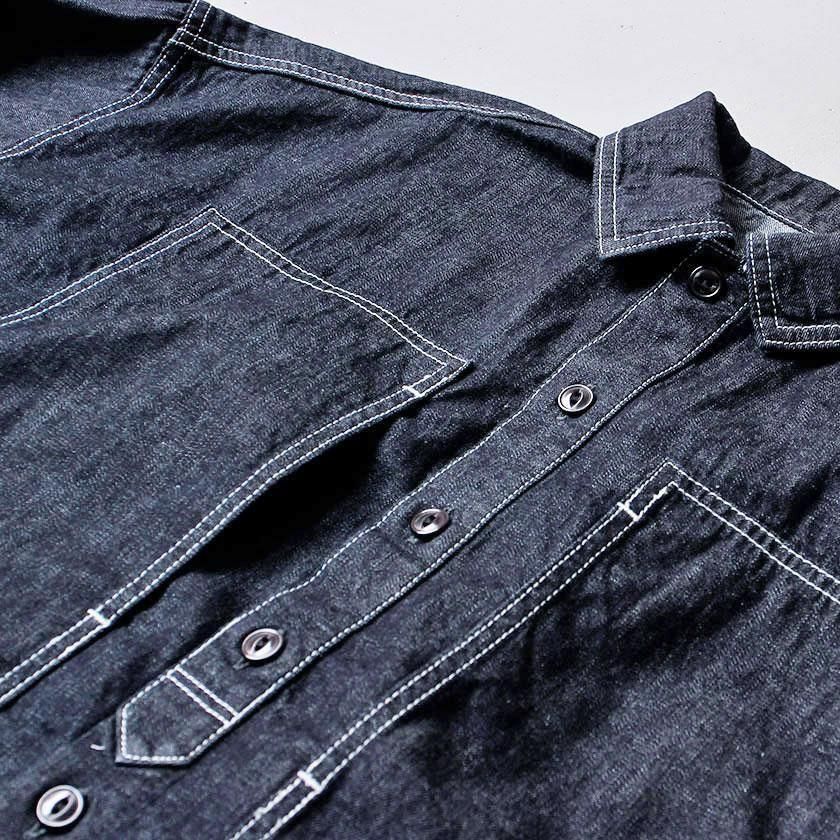 D.M.G.｜プリズナーデニムシャツジャケット ワンウォッシュ D.M.G.｜プリズナー デニム シャツ ジャケット 18-0632e-mn