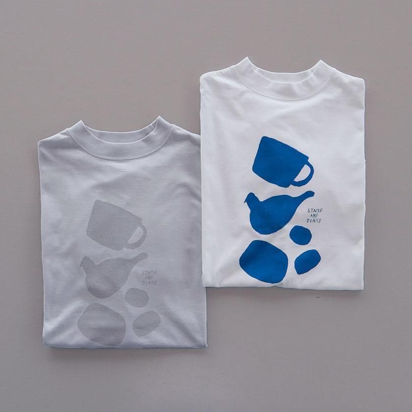 たまページ STAMP AND DIARY ハイマイクロコットン天竺 Cup of Tシャツ bird