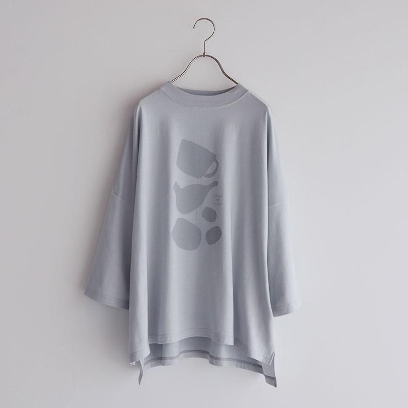 たまページ STAMP AND DIARY ハイマイクロコットン天竺 Cup of Tシャツ bird