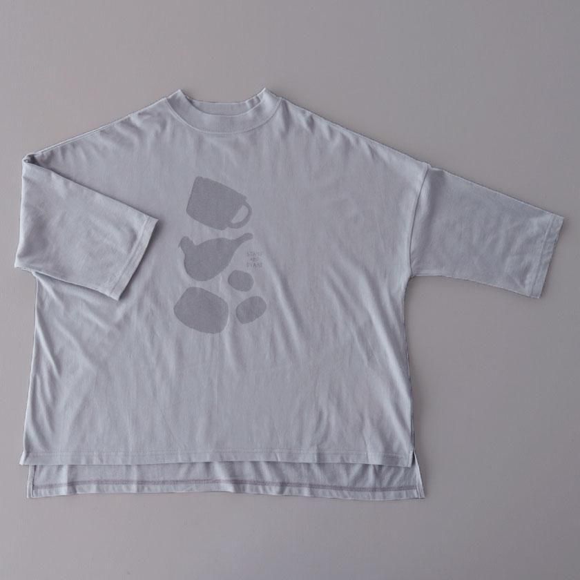 たまページ STAMP AND DIARY ハイマイクロコットン天竺 Cup of Tシャツ bird