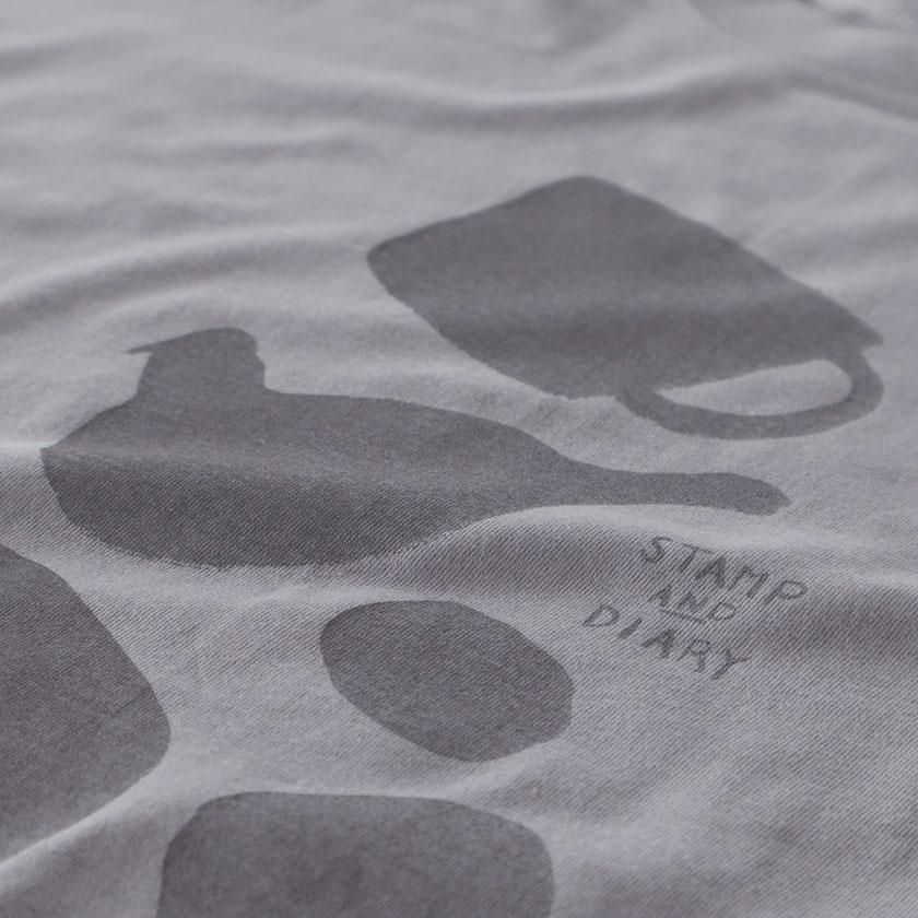 たまページ STAMP AND DIARY ハイマイクロコットン天竺 Cup of Tシャツ bird