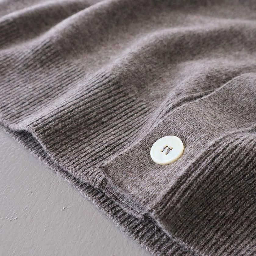 DANTON グレー カーディガン 34 ラムズウール　クリーニング済 DANTON｜ラムズウール Vネックニットカーディガン - AIDA