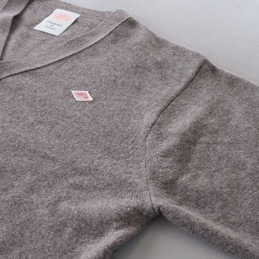 DANTON ダントン ニットセーター Vネック グレー ラムウール サイズ40 DANTON ダントン ニットセーター Vネック グレー ラムウール