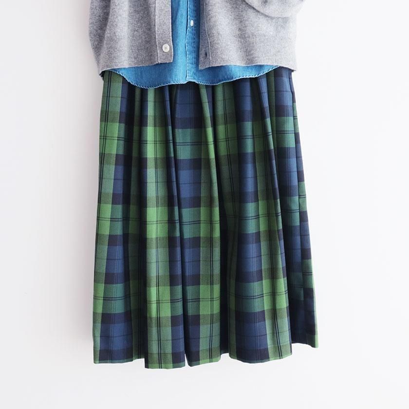 STAMP AND DIARY オリジナルチェック ギャザースカート の通販