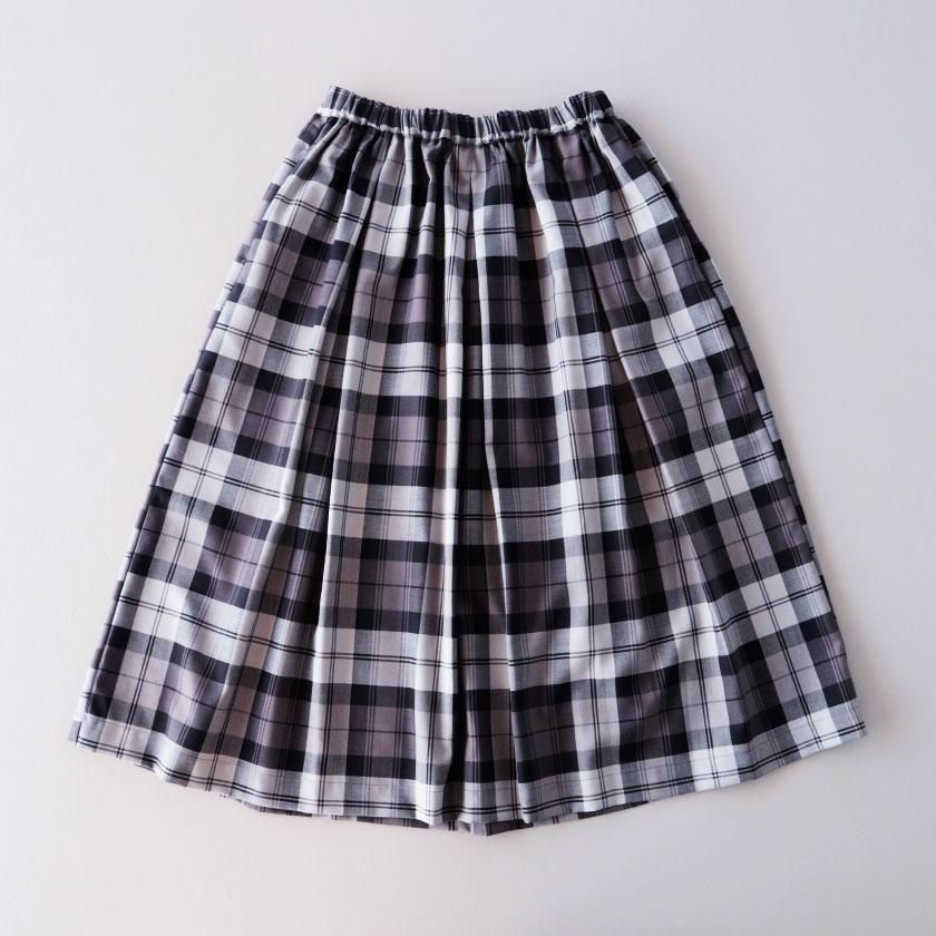 STAMP AND DIARY オリジナルチェック ギャザースカート の通販