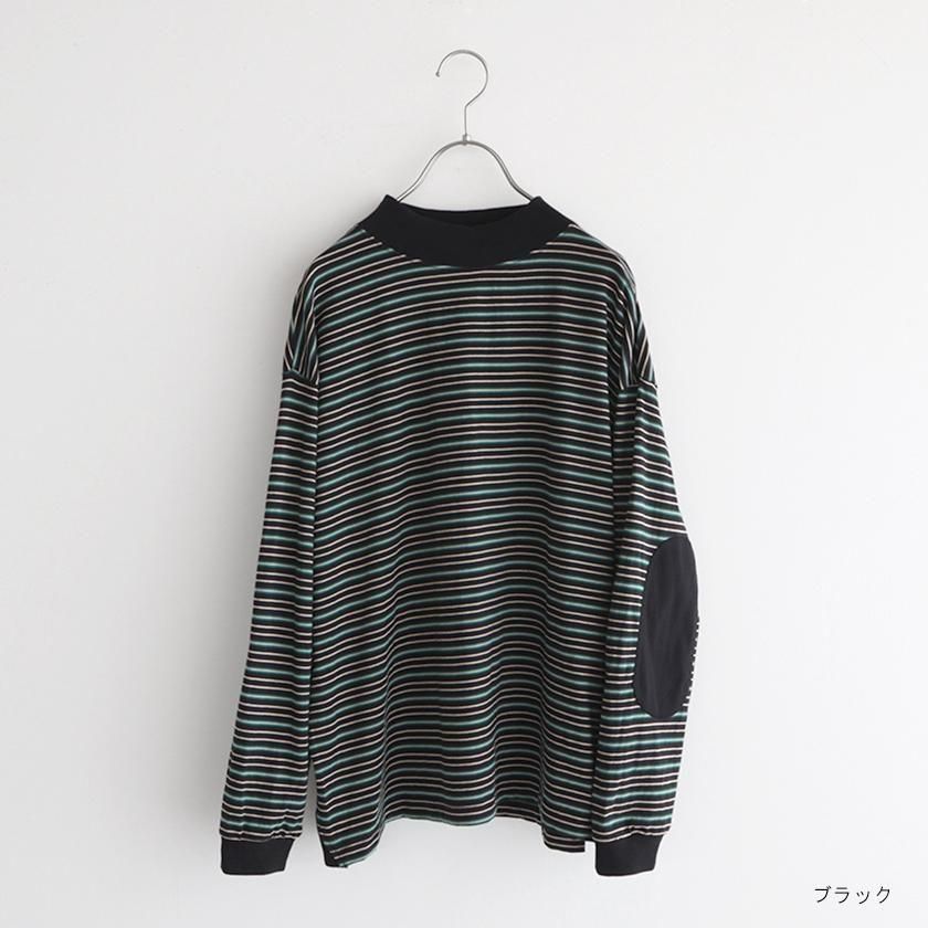 メル81707さま Clip.tab ランダムボーダー モックネックプルオーバー の通販