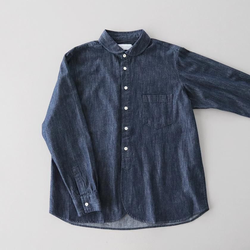 準備中 MANUAL ALPHABET 6oz DENIM BROAD ROUND COLOR SHIRT の通販