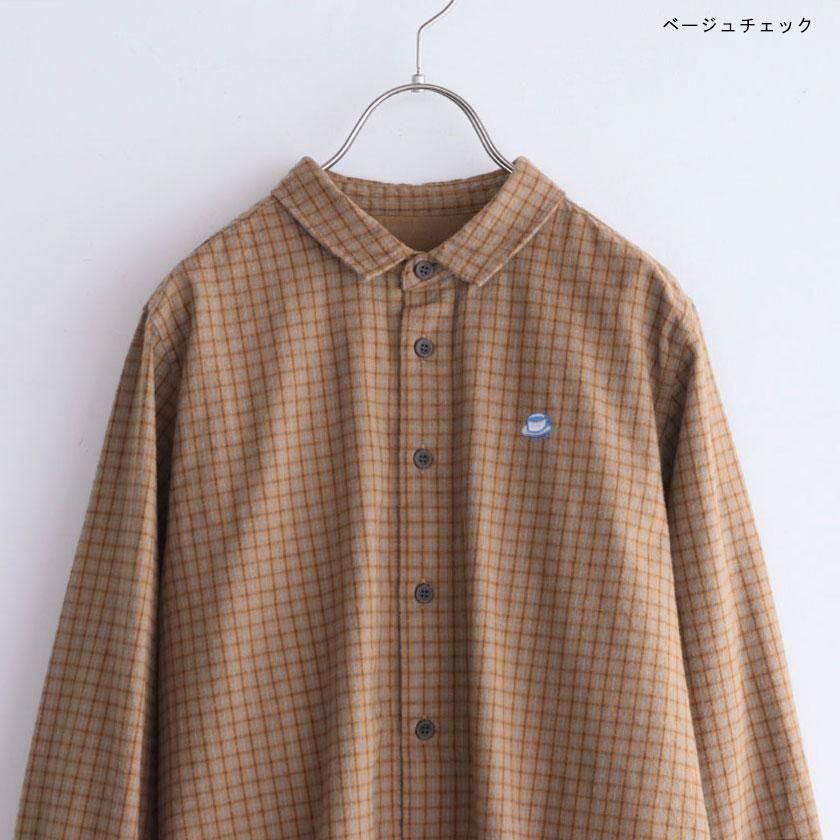 なっくん NATURAL LAUNDRY ナッピングネル コップ刺繍シャツ の通販