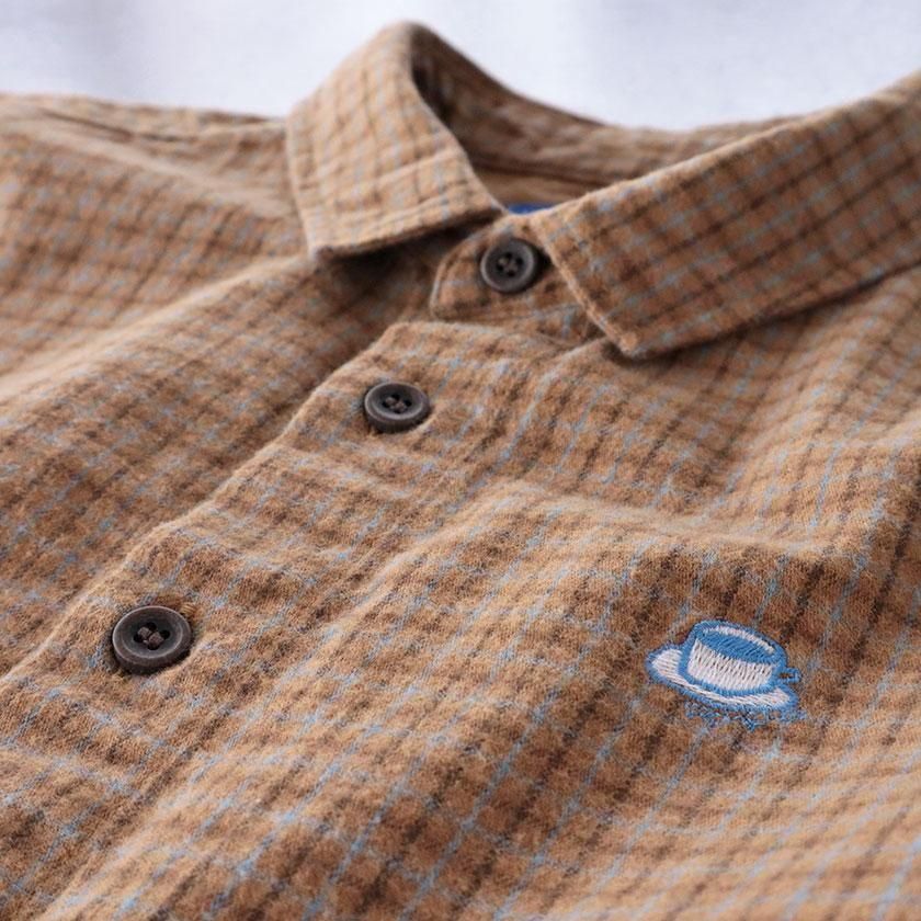 なっくん NATURAL LAUNDRY ナッピングネル コップ刺繍シャツ の通販