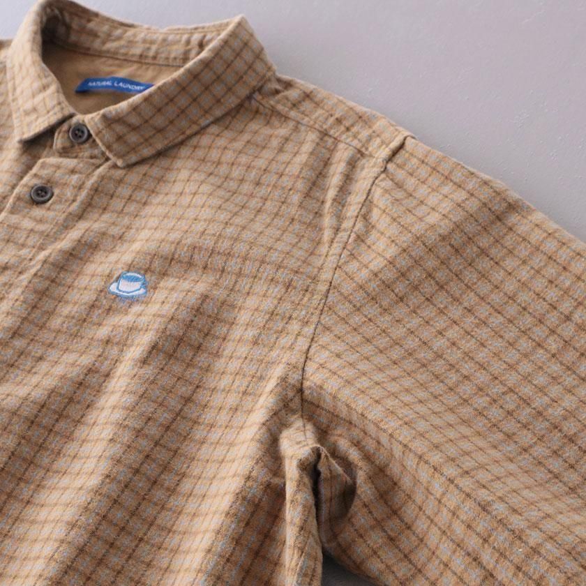 NATURAL LAUNDRY ナッピングネル コップ刺繍シャツ の通販