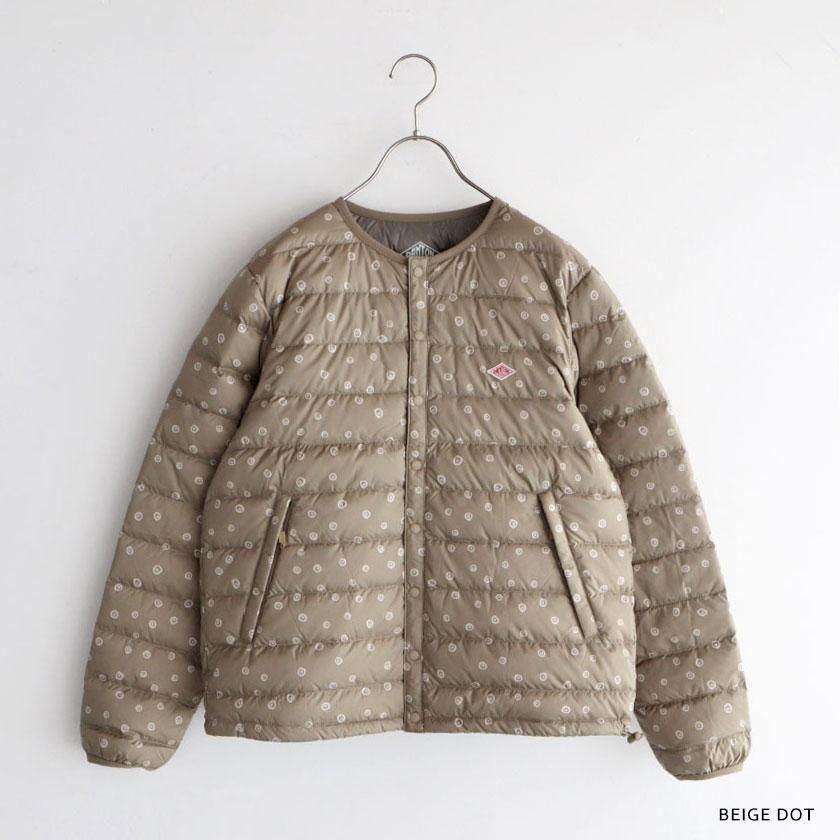 DANTON インナーダウン　クルーネックジャケット【36】ベージュ DANTON/ダントン] インナーダウン クルーネックジャケット