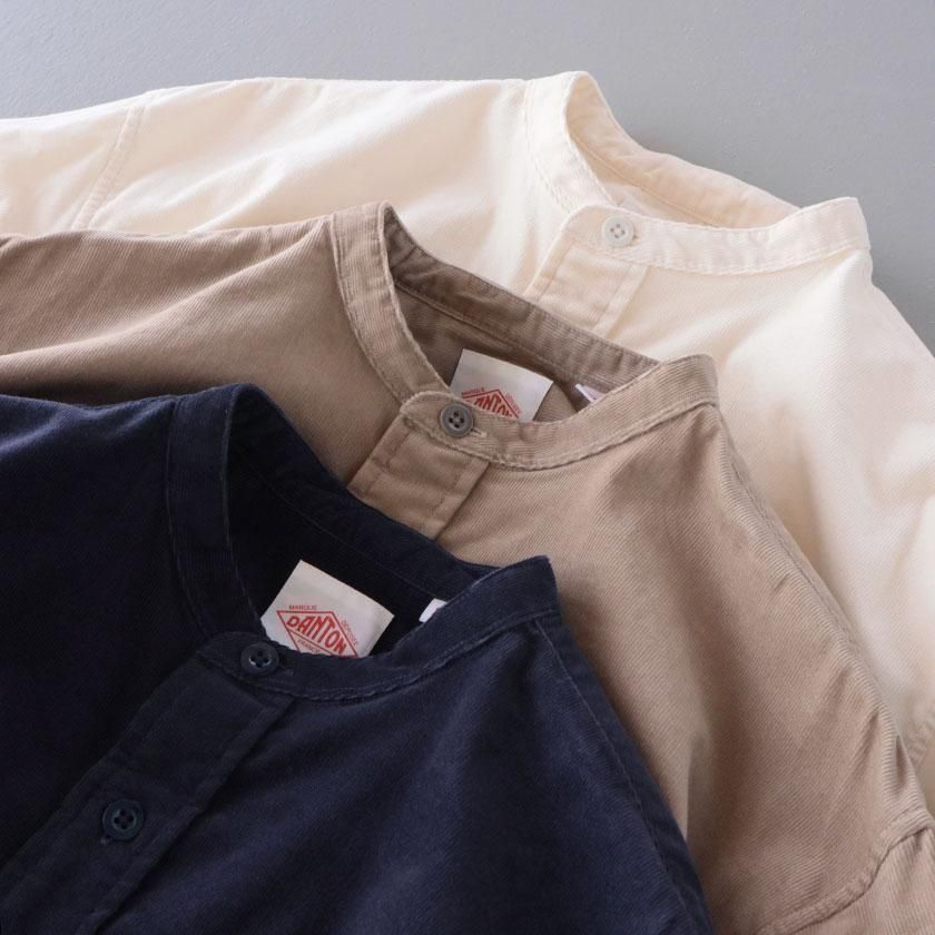 DANTON コーデュロイ バンドカラー長袖シャツ の通販。- AIDA ONLINE