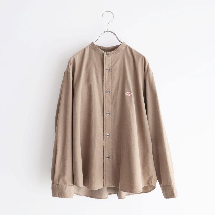 kagamiko 様DANTON ブラウン コーデュロイ シャツワンピース ワンピース 『コーデュロイ ドロストシャツワンピース