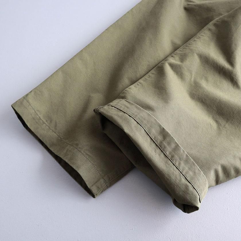 天然素材 NATURAL LAUNDRY コットンリネンカルゼ bigチノパンツ の通販