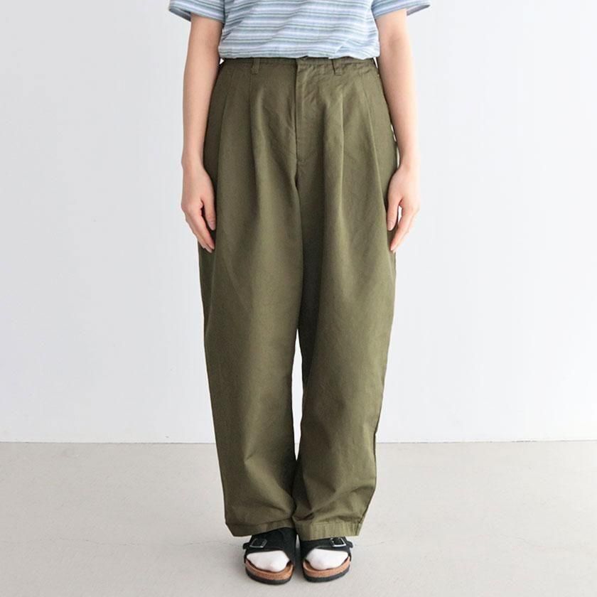 るん  NATURAL LAUNDRY コットンリネンカルゼ bigチノパンツ の通販