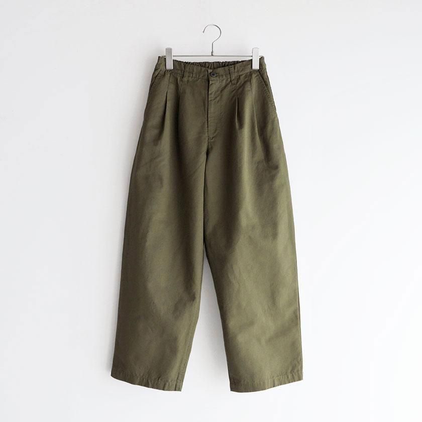 NATURAL LAUNDRY コットンリネンカルゼ bigチノパンツ の通販
