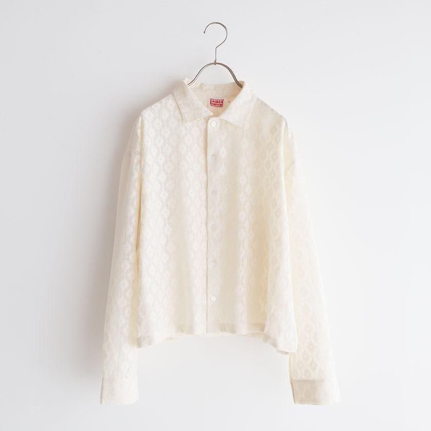 【値下げ】INDIA INDUSTRY レース編みシャツ INDIA INDUSTRY Geometry Lace Long Sleeve Shirt の通販