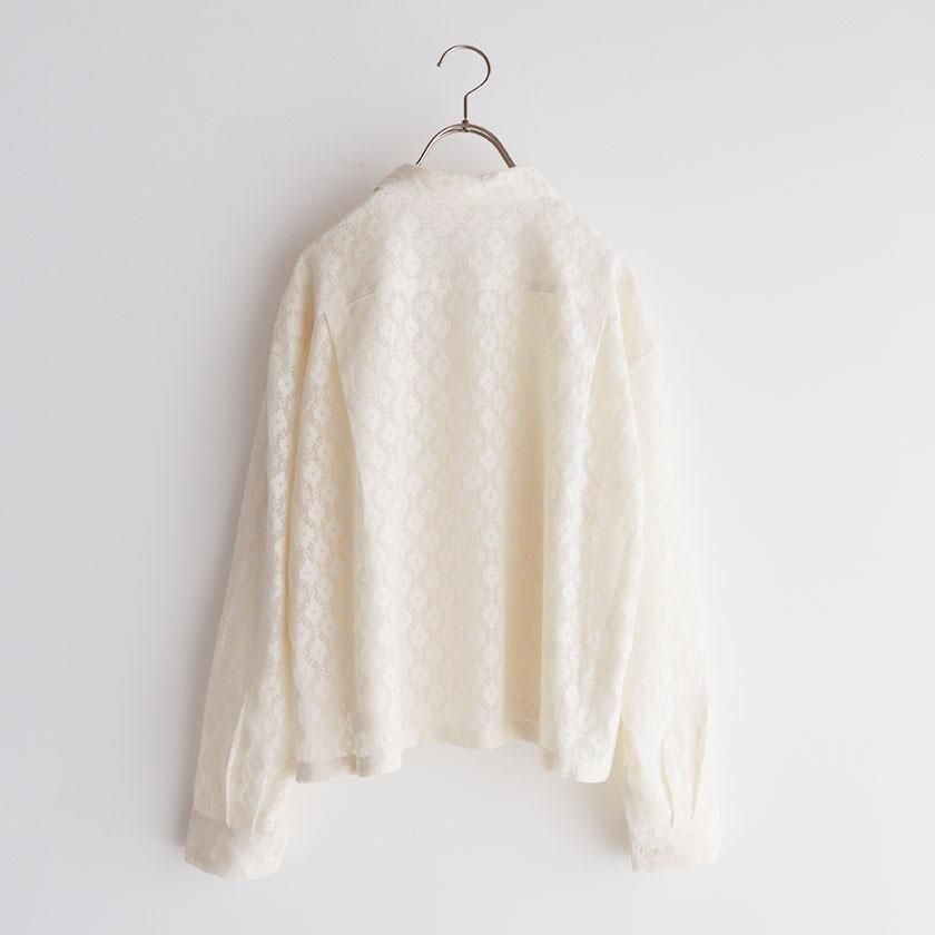 INDIA INDUSTRY　25ss レースシャツ アイボリー　極美品　完売品 INDIA INDUSTRY 25ss レースシャツ アイボリー 極美品 完売品