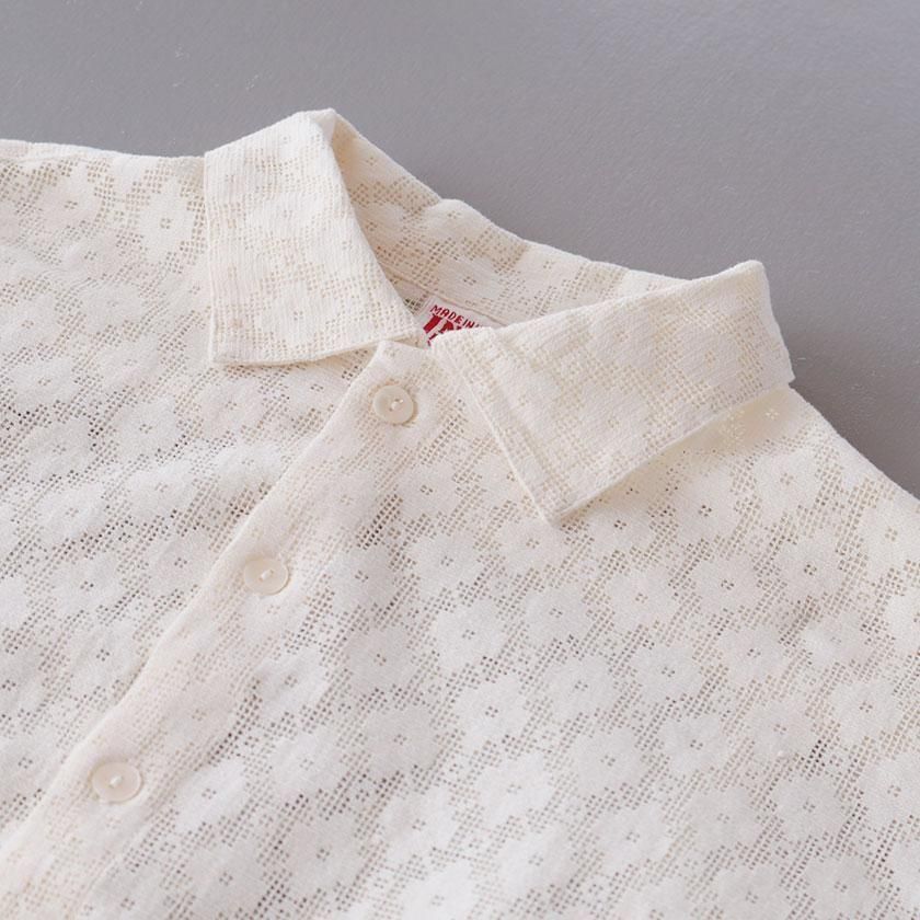 【値下げ】INDIA INDUSTRY レース編みシャツ 値下げ】INDIA INDUSTRY レース編みシャツ INDIA INDUSTRY