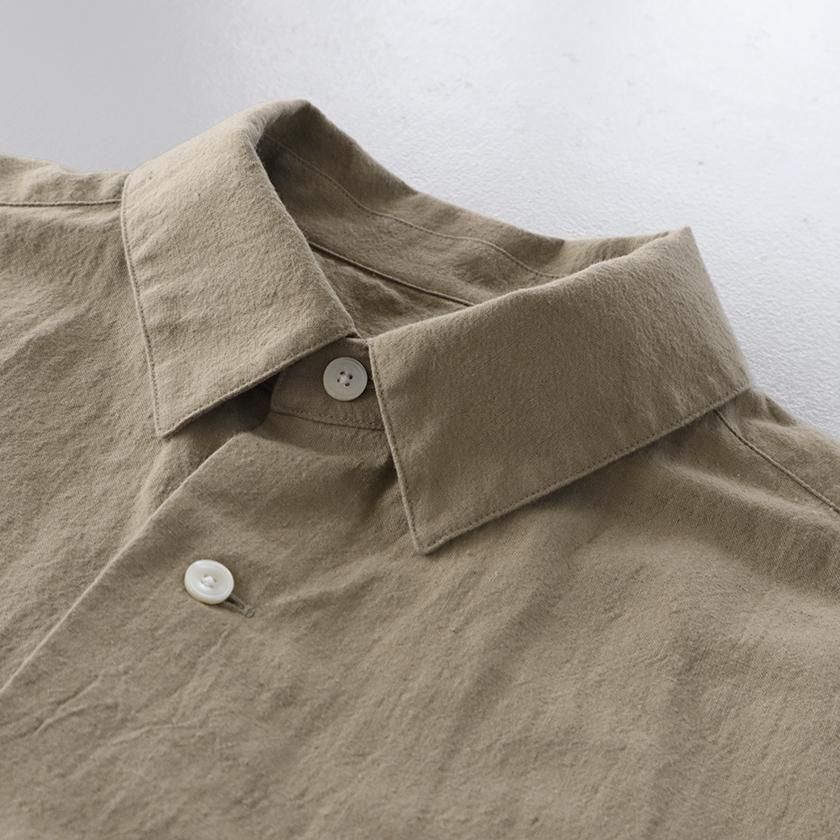 hobo コットンツイルコーヒーダイドシャツジャケット hobo コットンツイルコーヒーダイドシャツジャケット COTTON