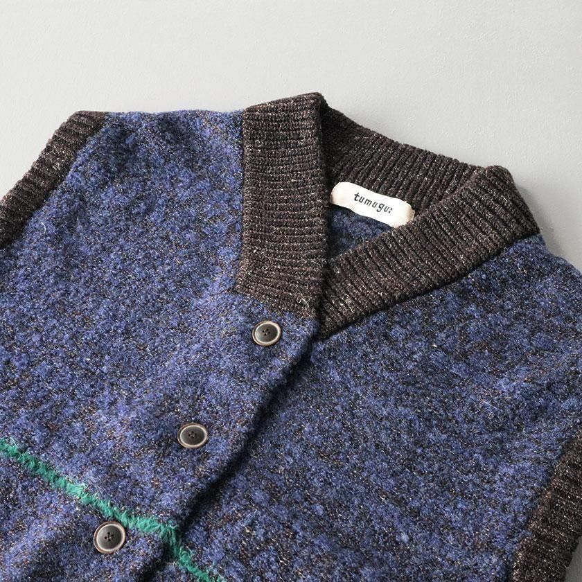 tumugu: ミックスヤーンバックジャガード ベスト の通販