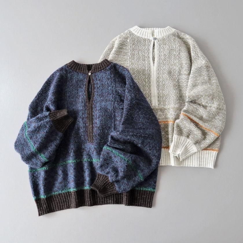tumugu: ミックスヤーンバックジャガード プルオーバー の通販