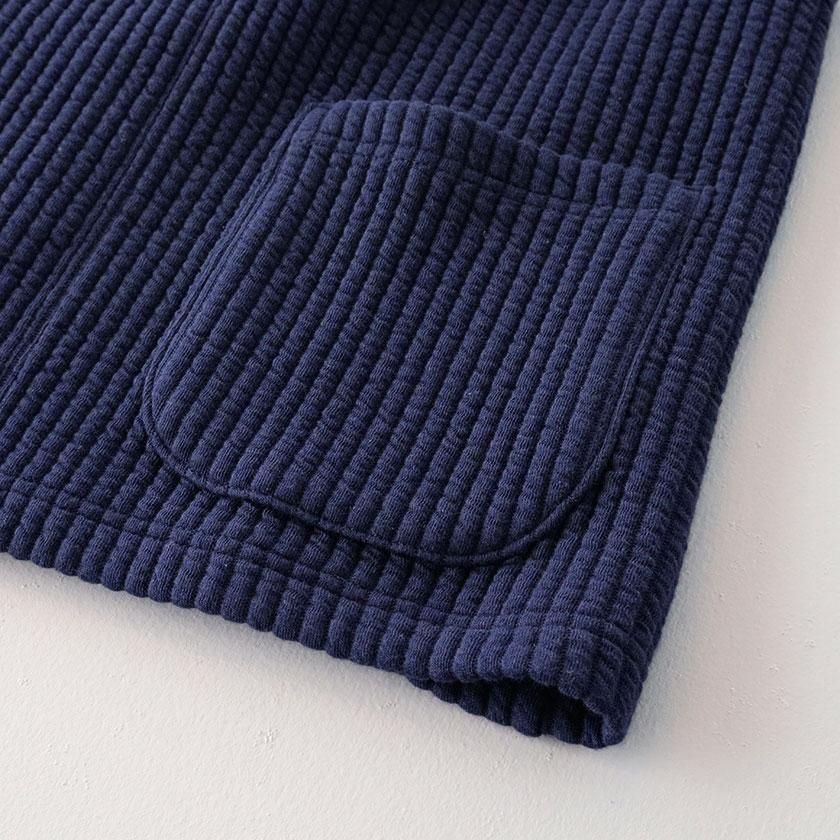 【カベサロッソ】ストライプキルティングベスト　ネイビー 在庫限り】キルティングベスト（オリジナルストライプキルト