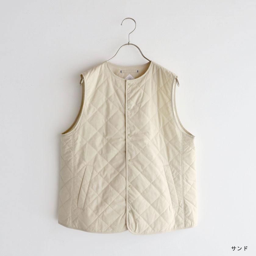 NATURAL LAUNDRY 先染めキルト パイピングベストの通販。- AIDA