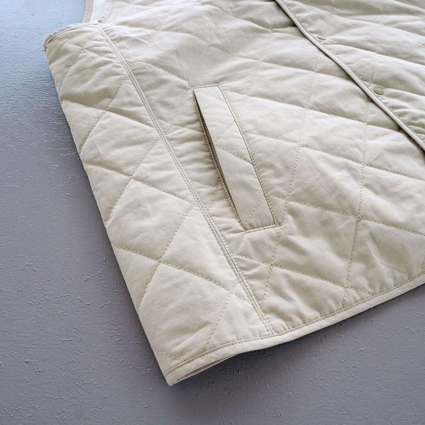 NATURAL LAUNDRY 先染めキルト パイピングベストの通販。- AIDA ONLINE