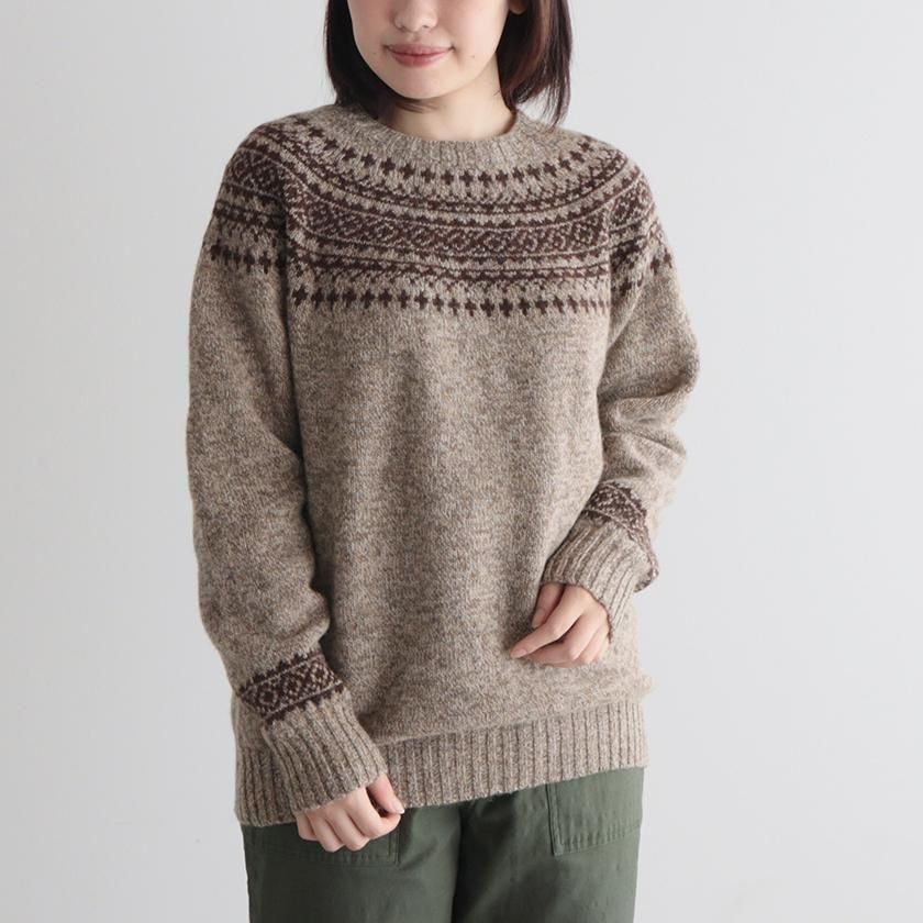 NoRNoR(ノアールノアール)です。 Nor' Easterly Long Sleeve Crew Neck 2Tone Nordic Sweater の