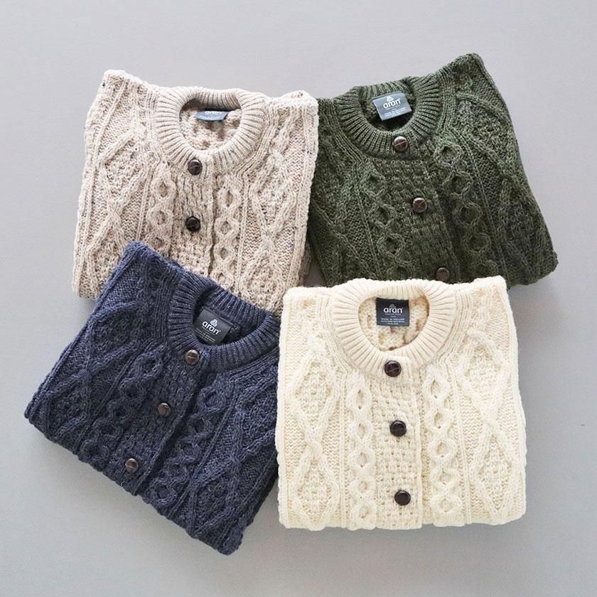 <img class='new_mark_img1' src='https://img.shop-pro.jp/img/new/icons14.gif' style='border:none;display:inline;margin:0px;padding:0px;width:auto;' />Aran Woollen Mills Heritage Worsted Cardigan