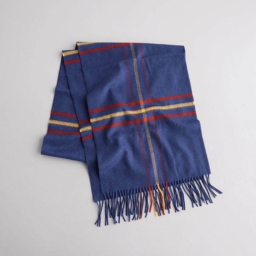 Johnstons of Elgin カシミヤ 中判チェックスカーフ の通販。- AIDA