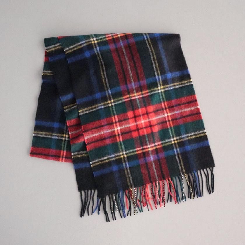 Johnstons of Elgin カシミヤ 中判チェックスカーフ の通販。- AIDA