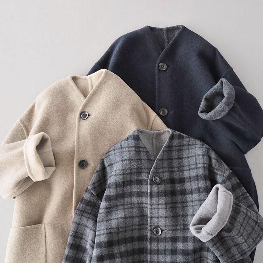 LE GLAZIK ウールリバーシブルコート の通販。- AIDA ONLINE STORE