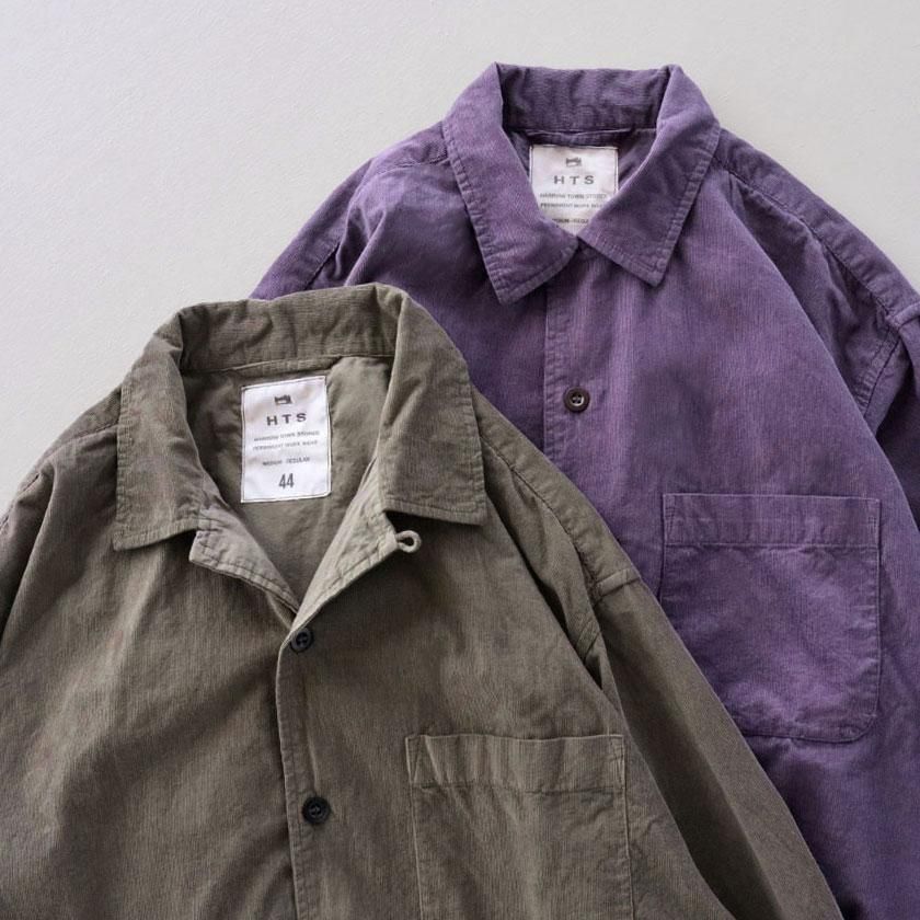 HTS 26 WALES CORDUROY OVERDYE ONE-UP COLLAR SHIRT