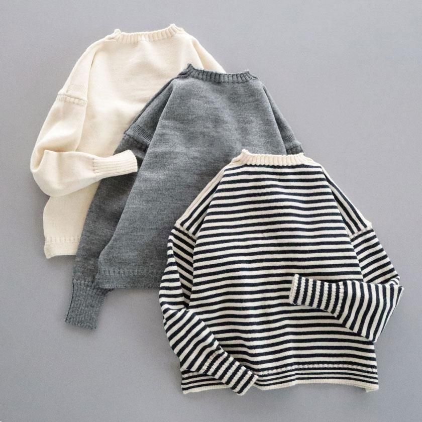 <img class='new_mark_img1' src='https://img.shop-pro.jp/img/new/icons14.gif' style='border:none;display:inline;margin:0px;padding:0px;width:auto;' />Le Tricoteur OFF SHOULDER CROPPED GUERNSEY SWEATER