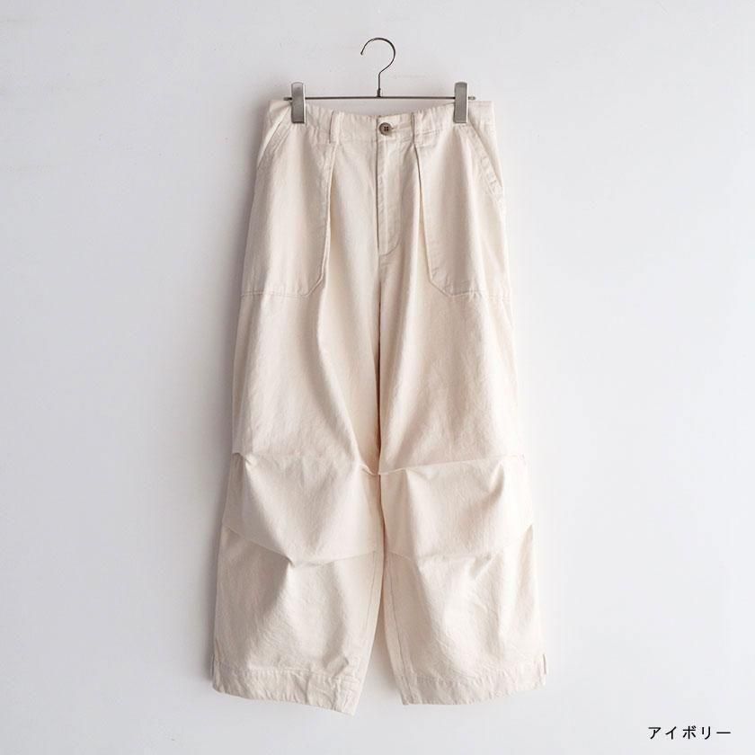 ふわりん NATURAL LAUNDRY サテン裏起毛 パラシュートワークパンツ の通販