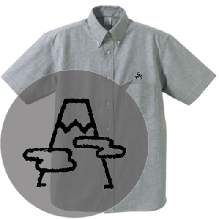 富士山 ボタンダウンシャツ 半袖/長袖