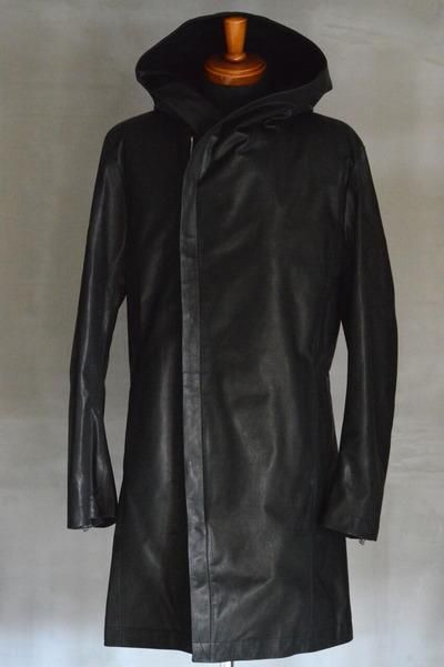 MONOCHROME LUXURY STEER 0.6mm HOODED COAT No. 2078-03