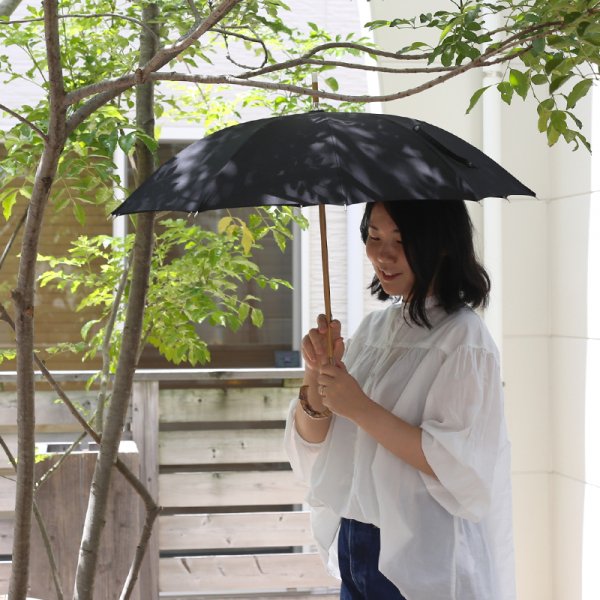 CINQ サンク の傘（晴雨兼用傘、日傘、雨傘） ブラック グレー アイボリーの通販